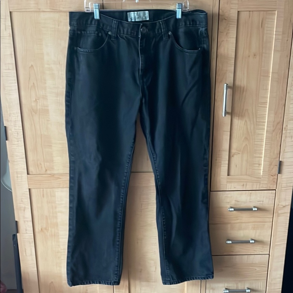 Men's ECHO UNLTD Classic Black Straight Fit Jeans w38